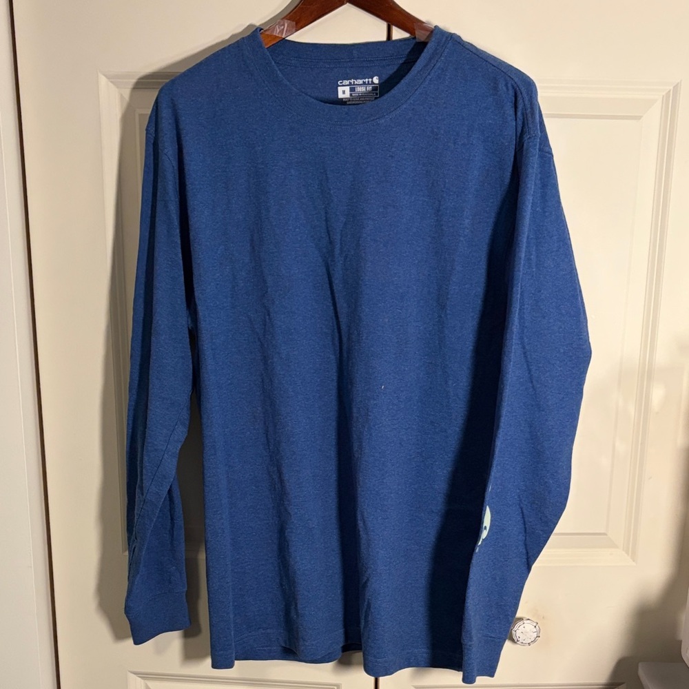 Carhartt Long-Sleeve Crew Tee in Deep Blue